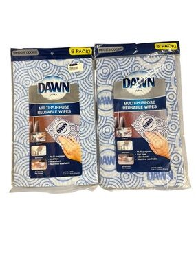 2 Dawn Multi-Purpose Reusable Wipes - Blue & White (6 Pack)
